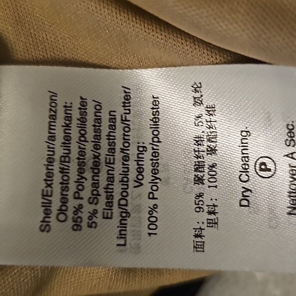 NWT DKNY Asymmetric Neck Sleaveless Shimmer Sheath Dress Size 10 Brown & Tan - Picture 12 of 12